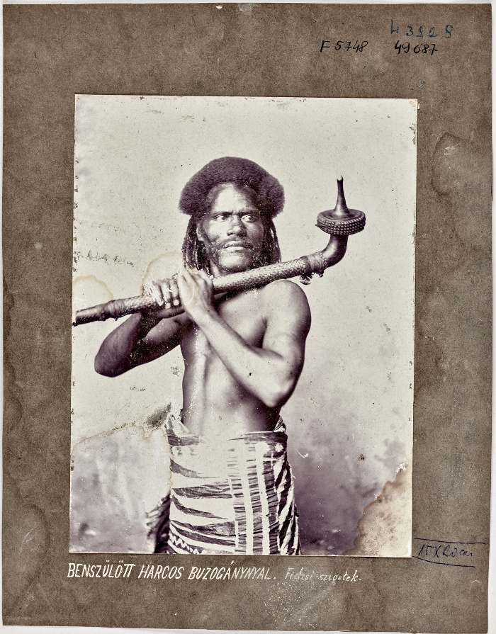 ‘Indigenous man with mace’,  NM F 5748, Suva, Viti Levu, Fiji Islands, 1893–1896, Collected by Rudolf Festetics 