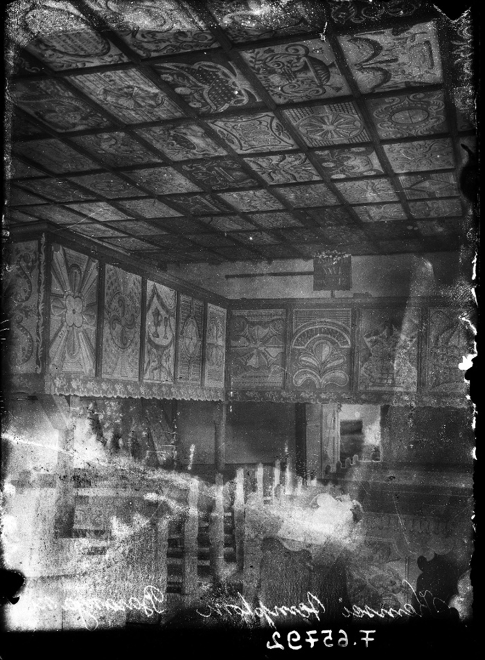 NM F 65792 Calvinist church interior, Kemse, Baranya County, Photograph by János Kovács, 1913