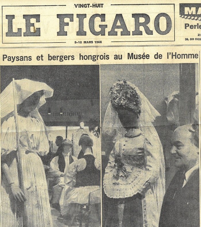 A Le Figaro képes beszámolója a párizsi kiállításról (Valkó Márton nagykövet és alig láthatóan Ortutay Gyula)