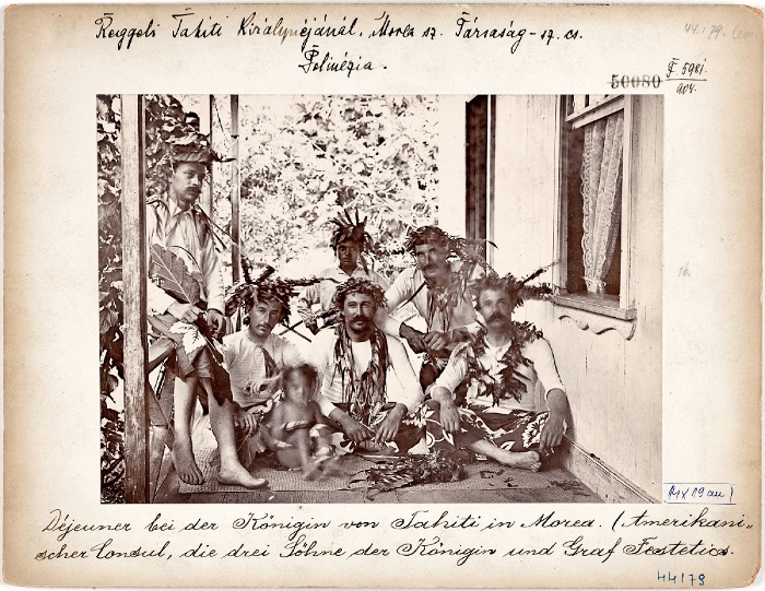 Festetics Rudolf gróf Tahiti királynéjánál reggelizik