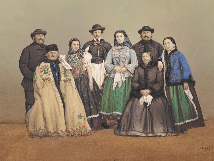 Peasants from Makó, County of Csanád; by János Tiedge; 1862 Victoria and Albert Museum, London Ph 219-1885